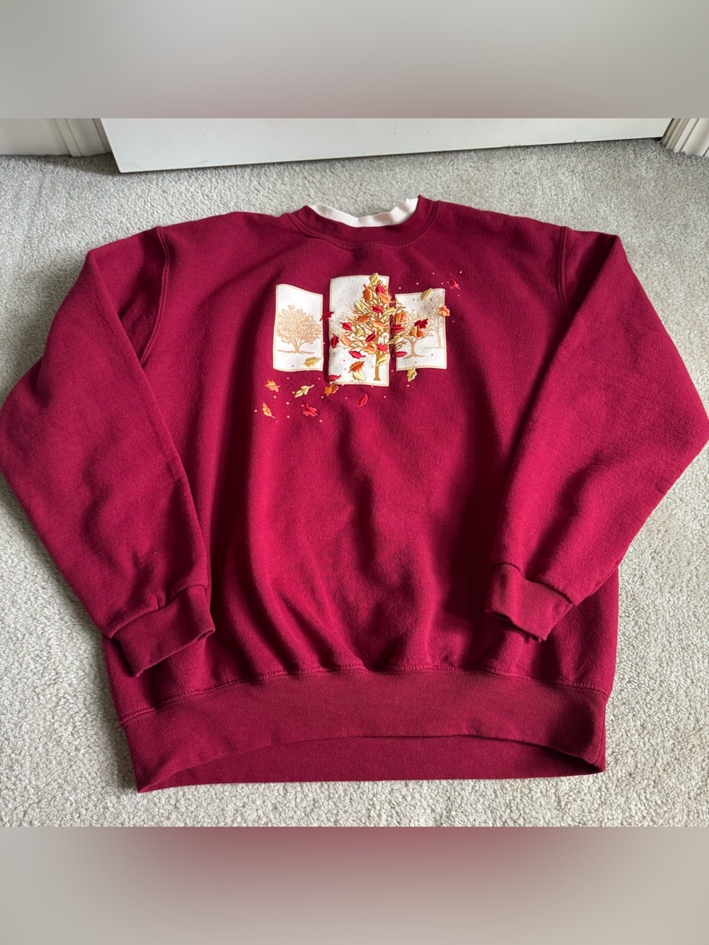 Top Stitch by Morning Sun Women’s Vintage Double Collar Fall Crewneck Sweatshirt